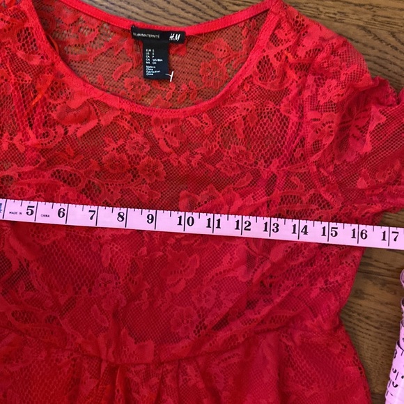BRAND NEW Maternity (or not) Red Lace dress, Size Small - Picture 7 of 8